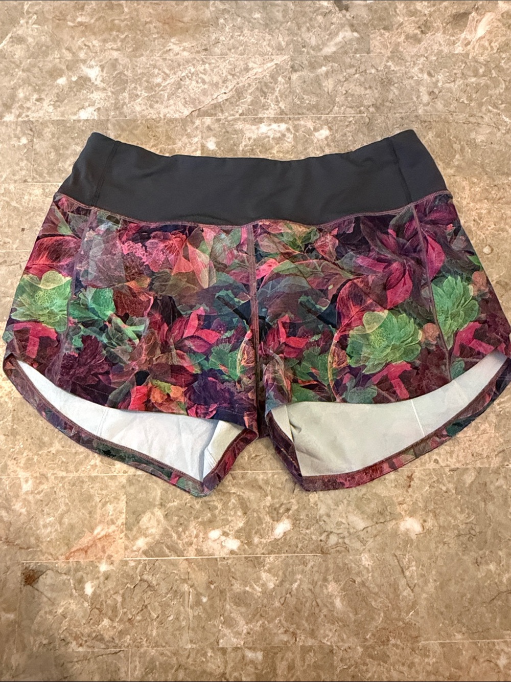 Women's Floral Print Athletic Shorts - Multicolor